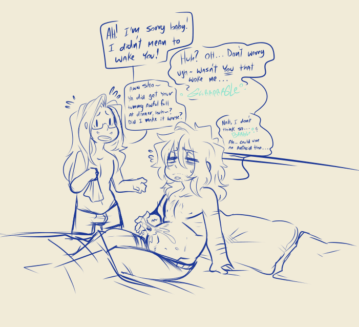 FungusFangs's tweet photo. Content warning, Consensual Somnophilia+general belly kink. This idea seemed more fun when I started it the other day.......
First post of the year tho! https://t.co/PFJ0rqELz3
