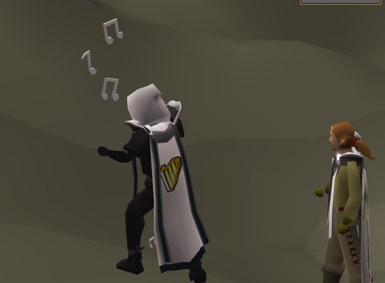 _dovv's tweet image. Unlocked the music cape after putting it off way to long! This will come in handy for clues