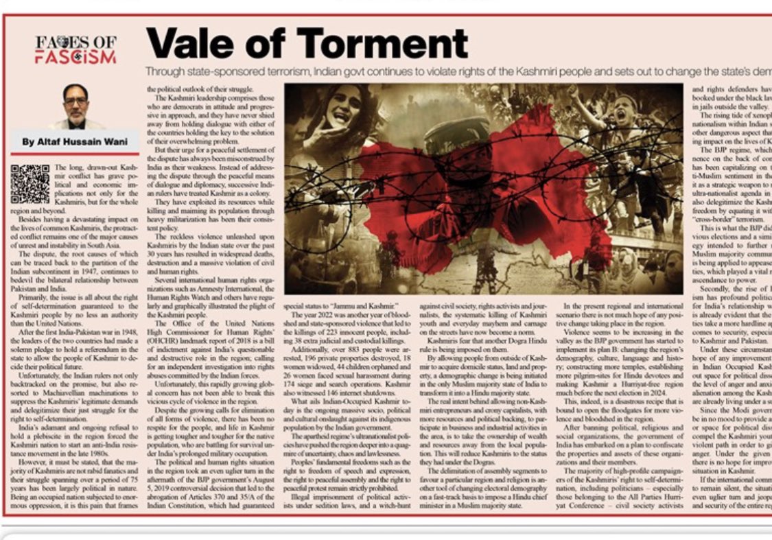 sultan1913's tweet photo. https://t.co/hOXzcbbapI
What comes for Kashmir in2023 
My latest article
@BOLNewsEnglish 
@ForeignOfficePk 
@IiojkVoice 
@antonioguterres 
@JKSDFI 
@KashmirGenocide 
@TehreekeUk 
@volker_turk 
@AbdullahBarki13 
@_YFKOfficial 
@NewsDeskYFK 
@childreninwar 
@_AhmedQuraishi https://t.co/lFpaD5MUDl