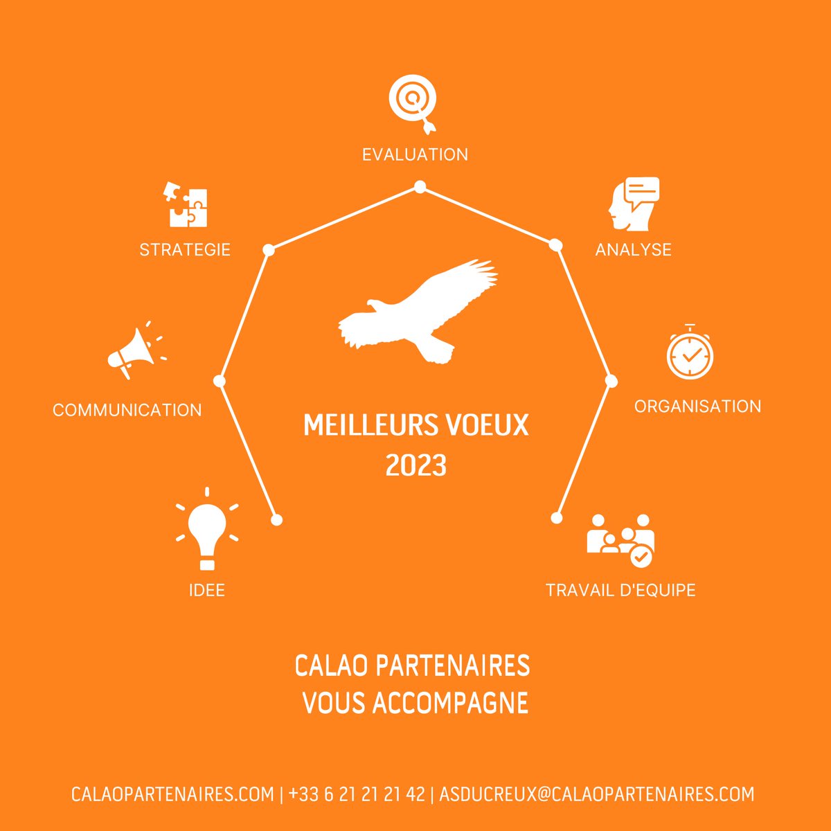 Calao Partenaires vous souhaite  une année 2023 pleine de réussite dans vos projets.