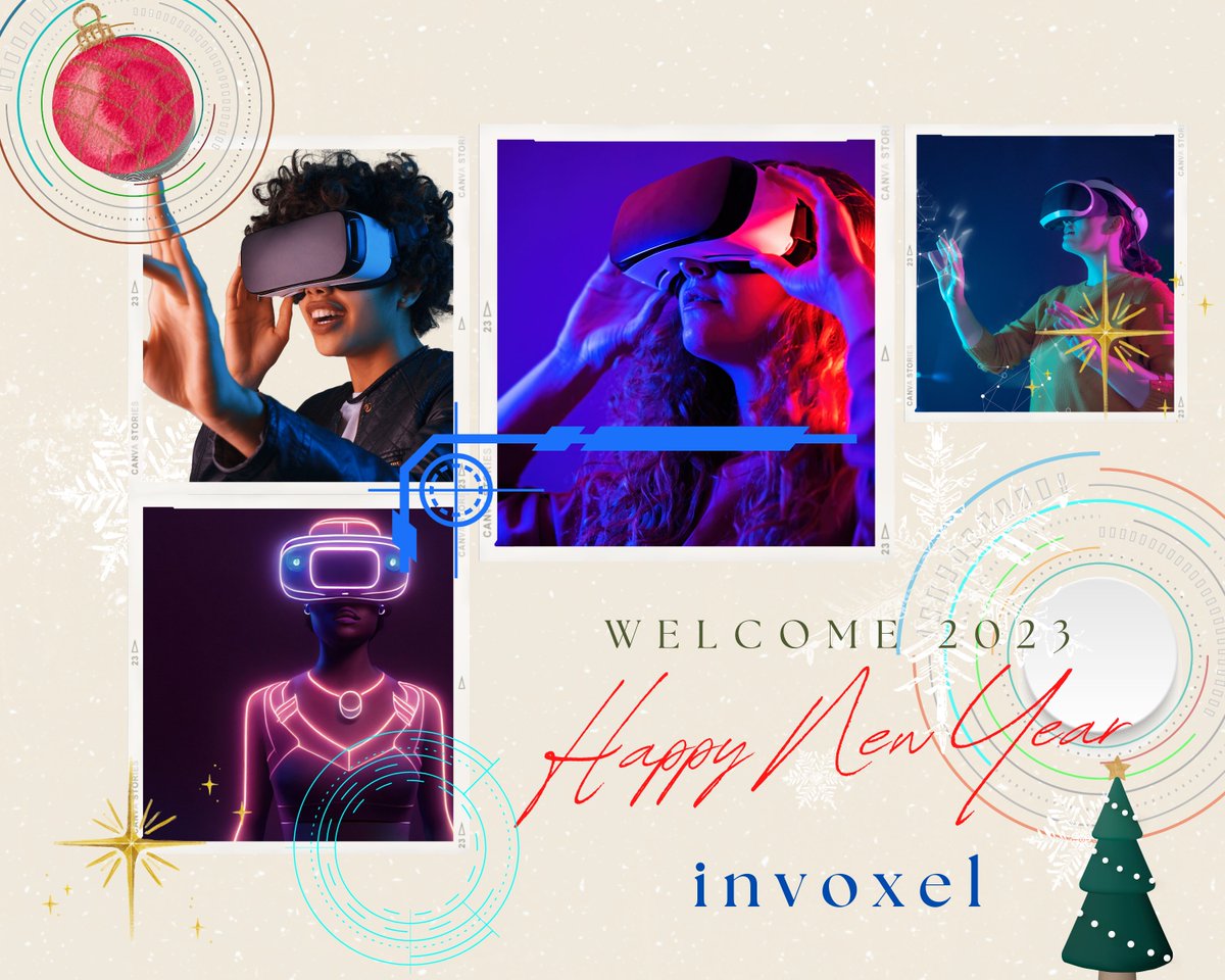 invoxel's tweet image. Wishing you happy Near Year 2023 with lots of  Joy and Happiness! Making #Creative #world #vr #ar #xr #happynewyear