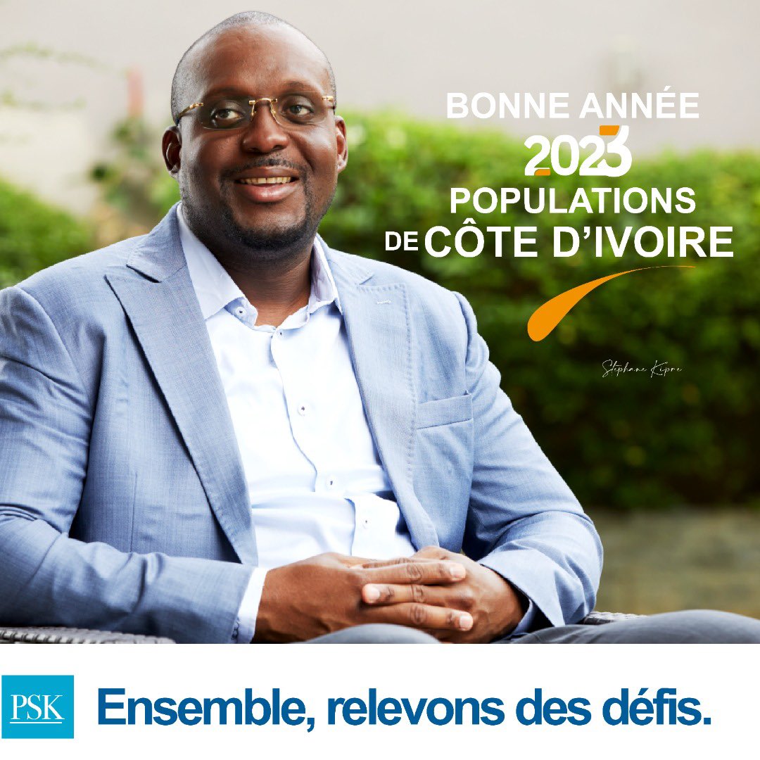 stephane_kipre's tweet photo. Pour mon pays et ma région je souhaite la paix, la vigueur économique, le développement inclusif et plus de justice sociale. Pour les frères et sœurs Ivoiriens je formule des vœux de bonheur, de prospérité et paix. Que Dieu bénisse la Côte d’Ivoire 🇨🇮.

PSK https://t.co/7GEM4cobu5