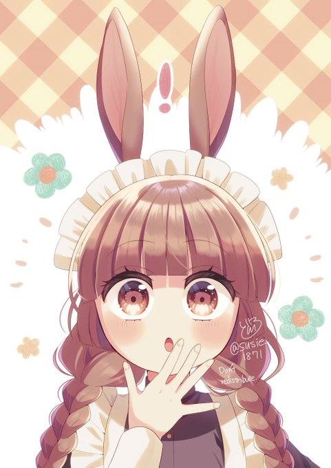 うさみみメイド明けましておめでとうございます#創作#ヲトメツバキ 