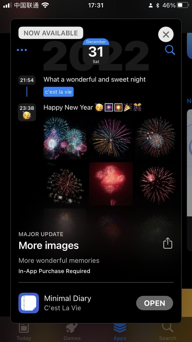 iVulgur's tweet photo. On the first day of the New Year, a new version of my app, Minimal Diary, is now available, which allows you to add multiple images to every diary. #MinimalDiary https://t.co/nOuzv1JeUn