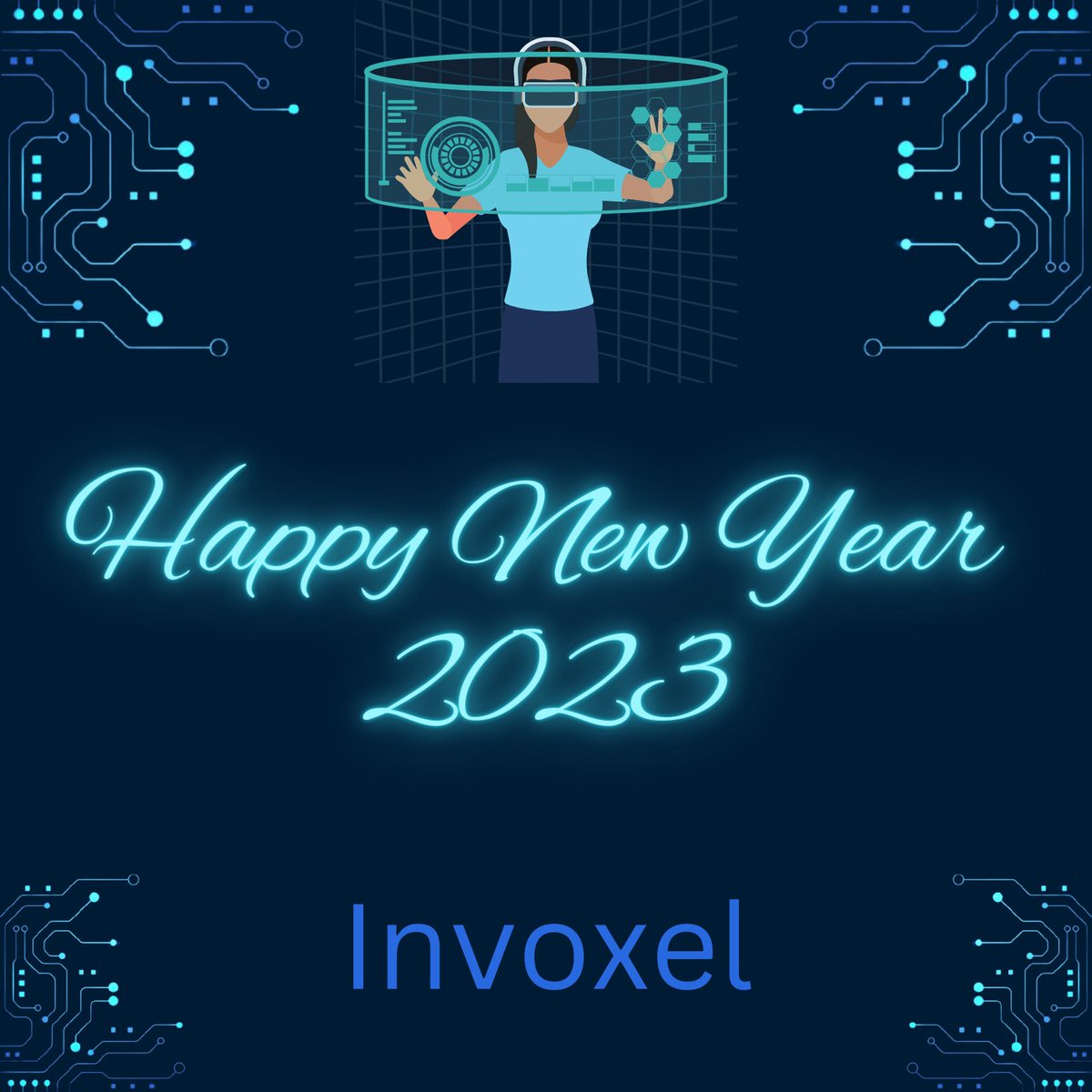 invoxel's tweet image. Wishing you happy Near Year 2023 with lots of Joy and Happiness! Making world more creative #vr #ar #xr #happynewyear