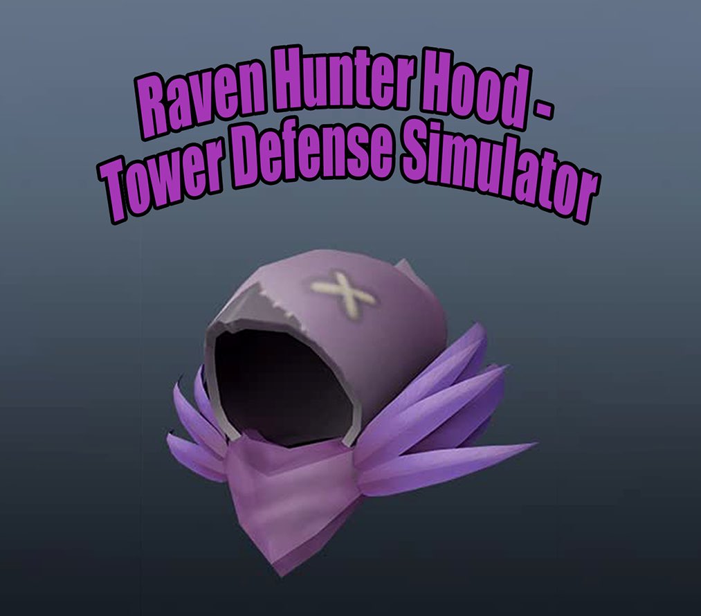 Joshieroblox's tweet photo. Giving the roblox Raven Hunter hood to 4 people who retweet and follow so I can dm https://t.co/87t7OgMMKk