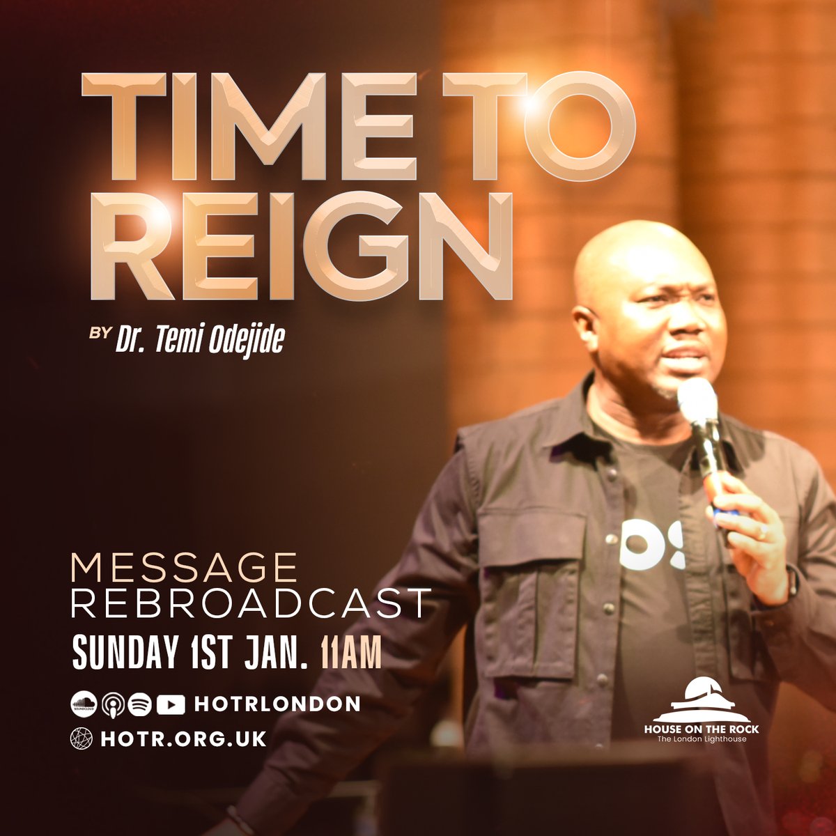 hotrlondon's tweet image. No Sunday Service today, 1/1/2023, but why not tune in and join us online at 11am this morning to watch/listen to the Prophetic Word for the Year 2023 &quot;Time to Reign&quot; shared by Pastor Temi Odejide during our Crossover Service last night. 

See you later online.

#TimeToReign