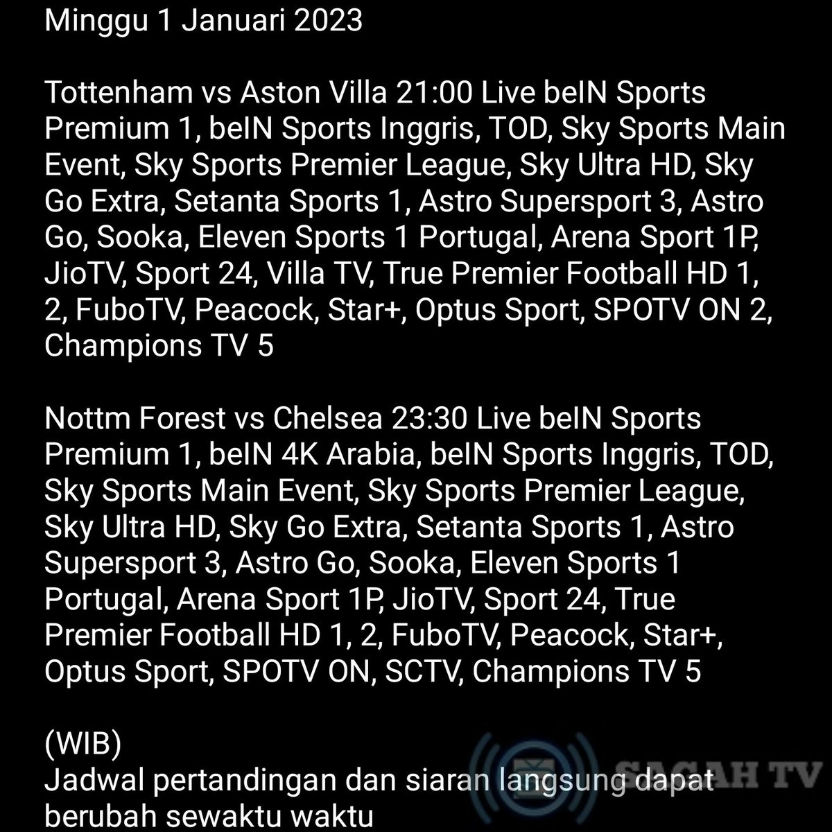sagahtvlive on Twitter "EPL Tottenham vs Aston Villa juga Live Moji"
