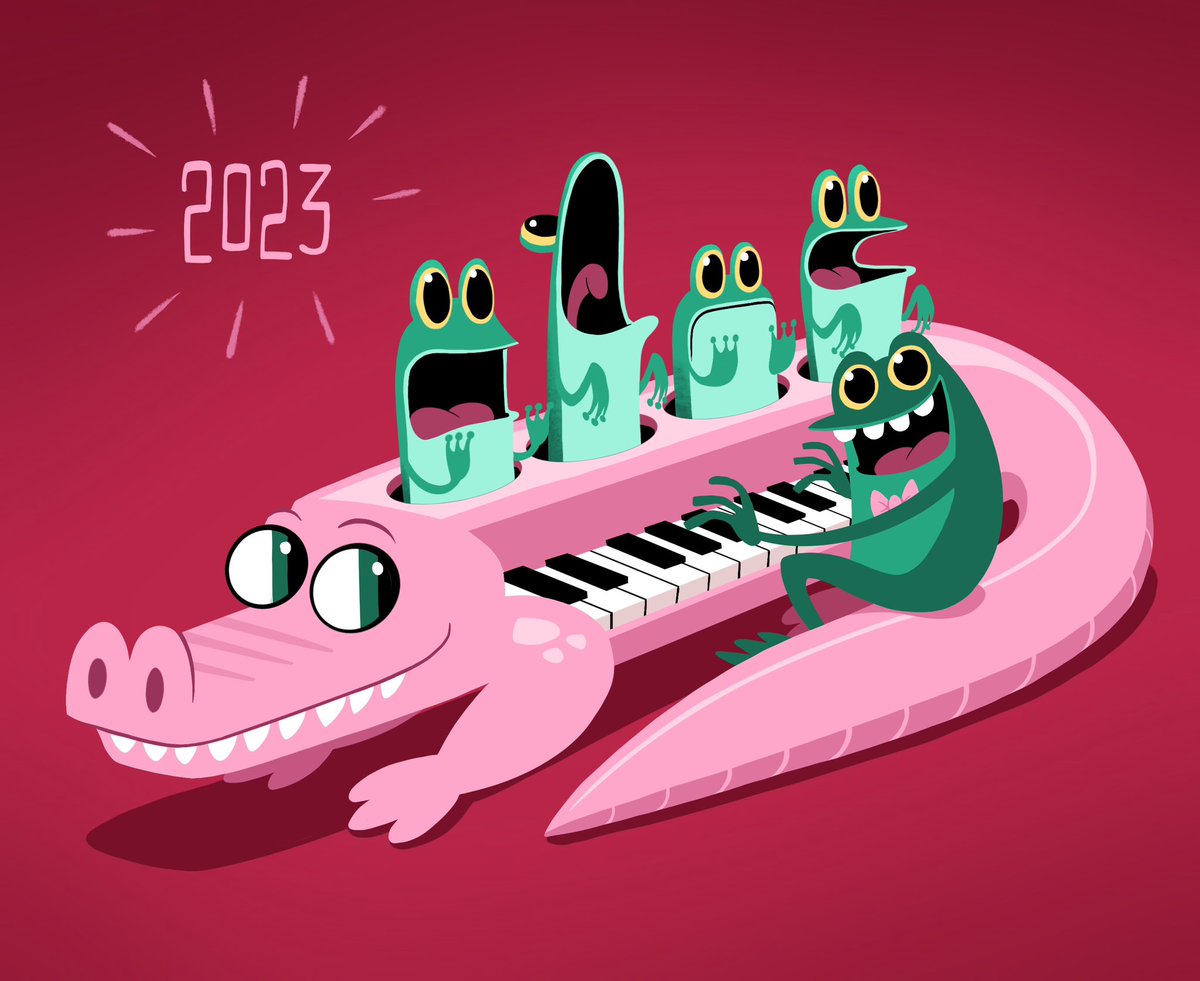 DavePryor72's tweet photo. Starting 2023 off with some Crocodile Rock! 🐊🎹✨ https://t.co/OtM9QhXROo
