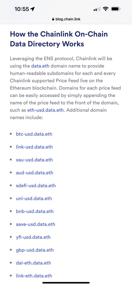 This is the way!

Go <a href="/chainlink/">Chainlink</a>. Leveraging domains the right way. 

Data.eth is *much* more than a username, the #ENS protocol will revolutionise the way we structure information.
