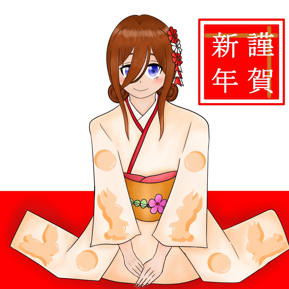 まったりこーひーさんがTwitterに投稿した中野三玖(五等分の花嫁)のイラスト。