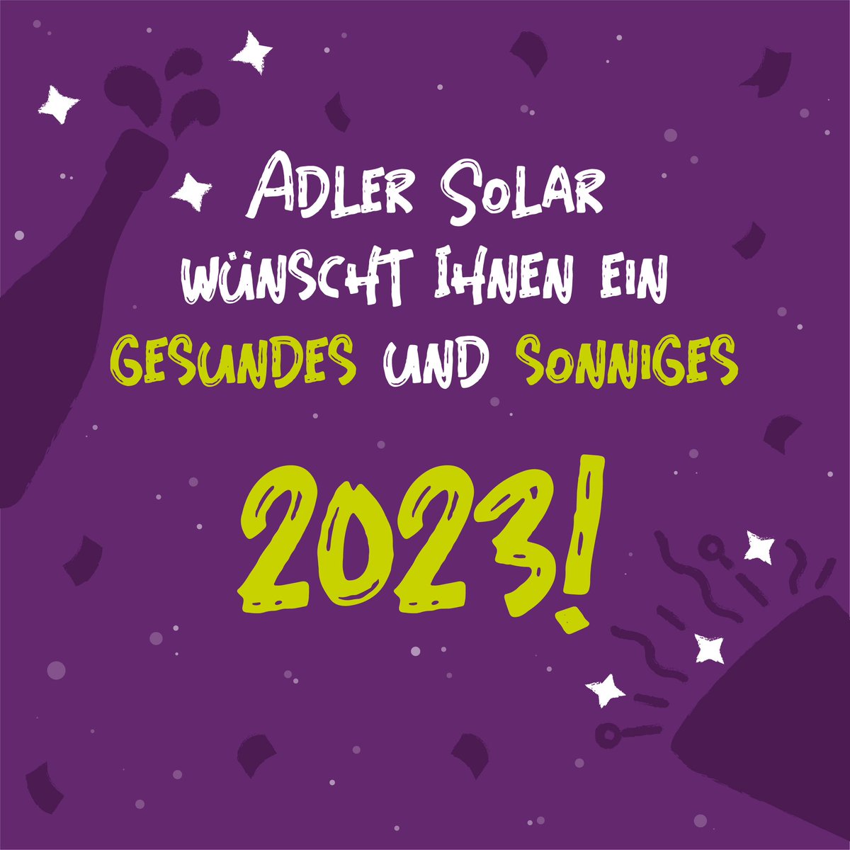 adlersolar's tweet photo. Wir wünschen ein gesundes und sonniges neues Jahr! 🌞🍀

#Solarexperten #Moin #Bremen #Photovoltaik https://t.co/s8XtPFqIru