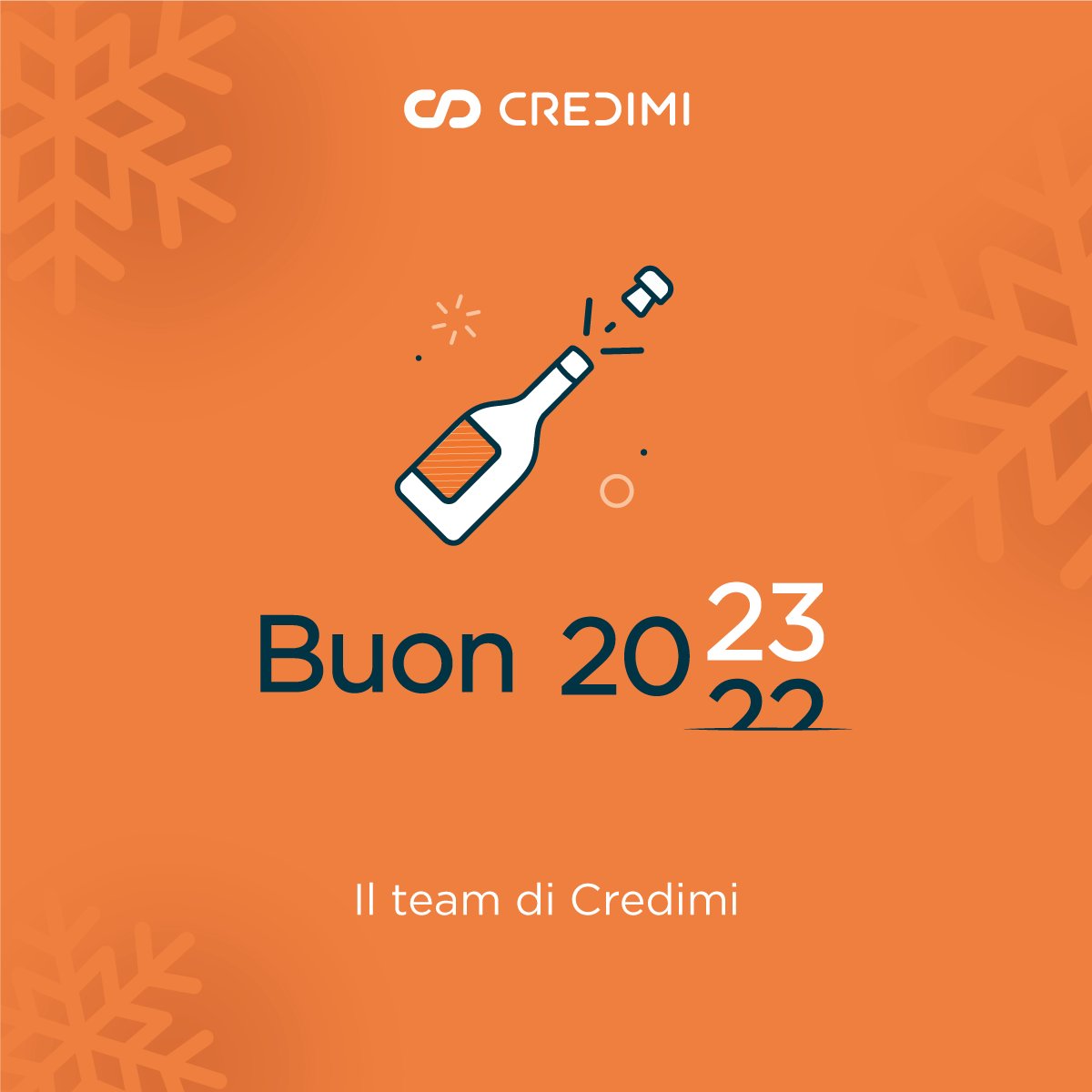 Il team di Credimi augura a tutti voi "Buon 2023".🎉🍾

#credimi #buonanno #imprese #auguri