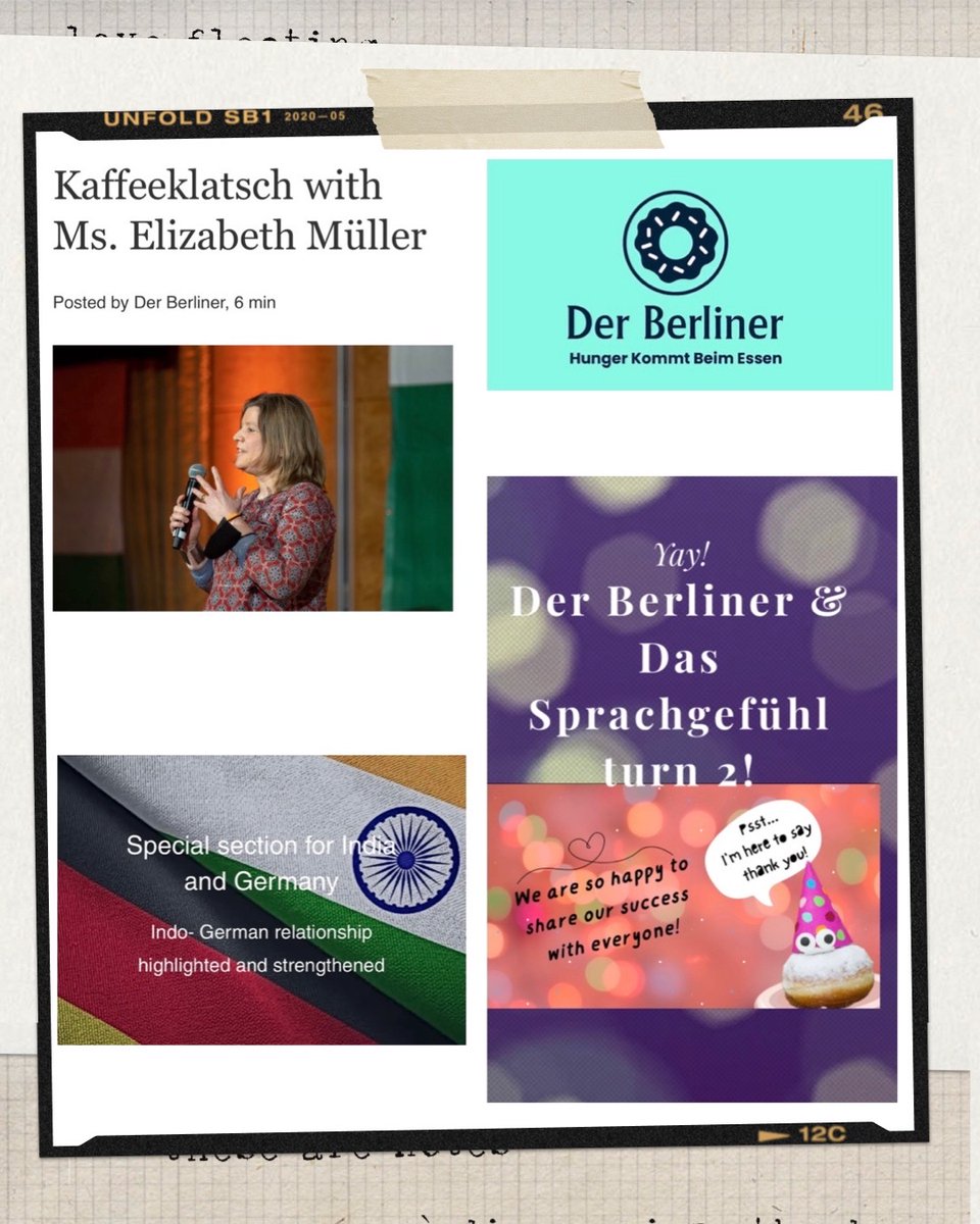 memplexx's tweet photo. How refreshing it is to start the year with an interview at “Der Berliner”, based in Pune, India.

I was invited for a coffee and a conversation about my career and life for their online magazine “Das Sprachgefühl”, the first Indo-German Online Magazine for students. https://t.co/OqumwZP1oQ
