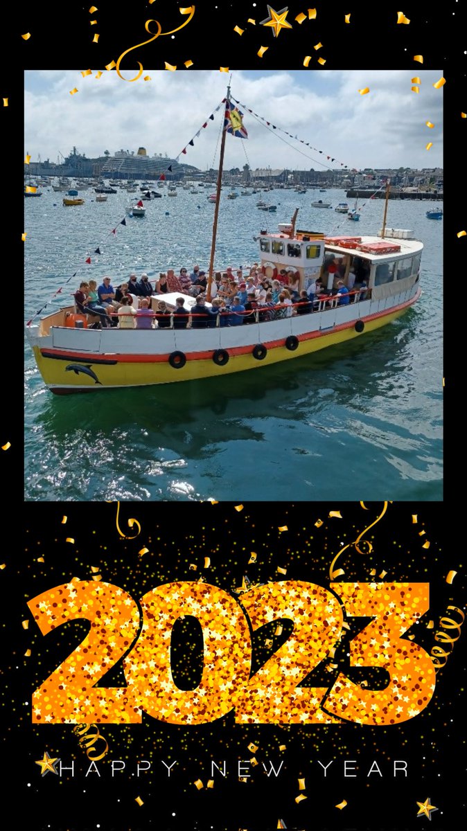 Wishing you all good health and happiness for the forth coming year #visitstmawes #harbourcruises #MayQueen #lovefalmouth #princeofwalespier