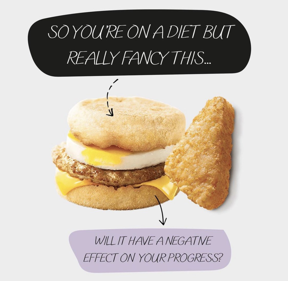 Would eating this ruin it all??? #guilt #mentalhealth #MentalHealthMatters #balance #itsfine #McDonalds