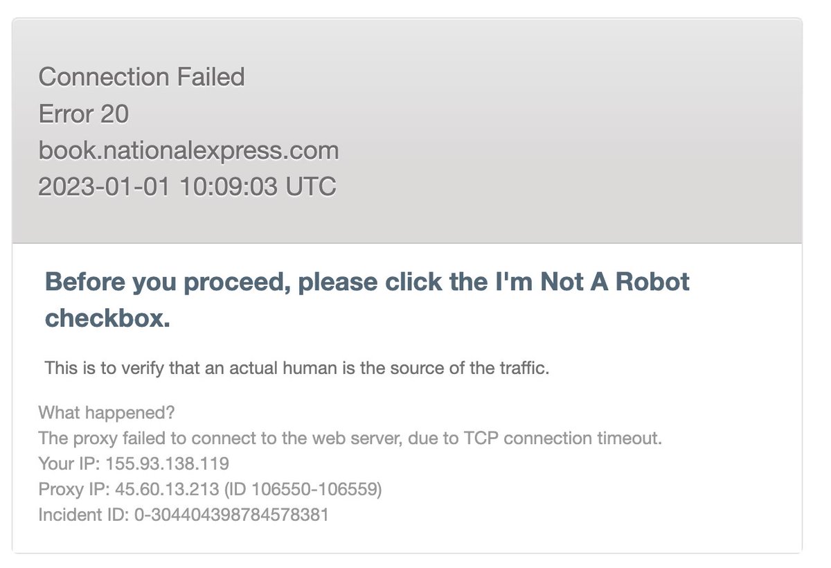 tessagraham's tweet photo. @nationalexpress I am trying to book a ticket online and have been getting the attached error message since yesterday. Chrome and Safari. Please assist as I am unable to call the call centre. https://t.co/jnvk9A2fjh