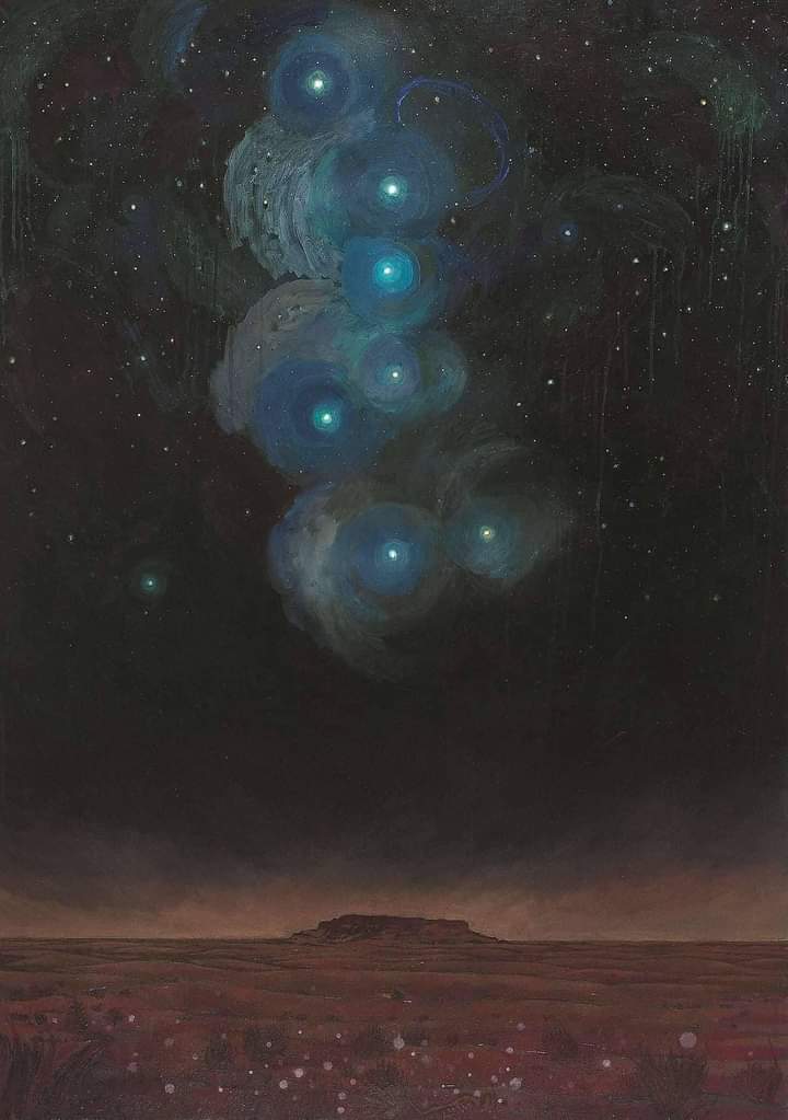 sanjabh's tweet photo. “Let the waters settle and you will see the moon and the stars mirrored in your own being.”

— Rumi  

[ Artist • Titouan Lamazou ] https://t.co/5lSqrJwAVy