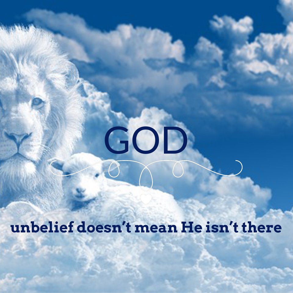 Unbelief doesn’t mean God isn’t there.

#faith #God #JesusisLord #Lovecamedown