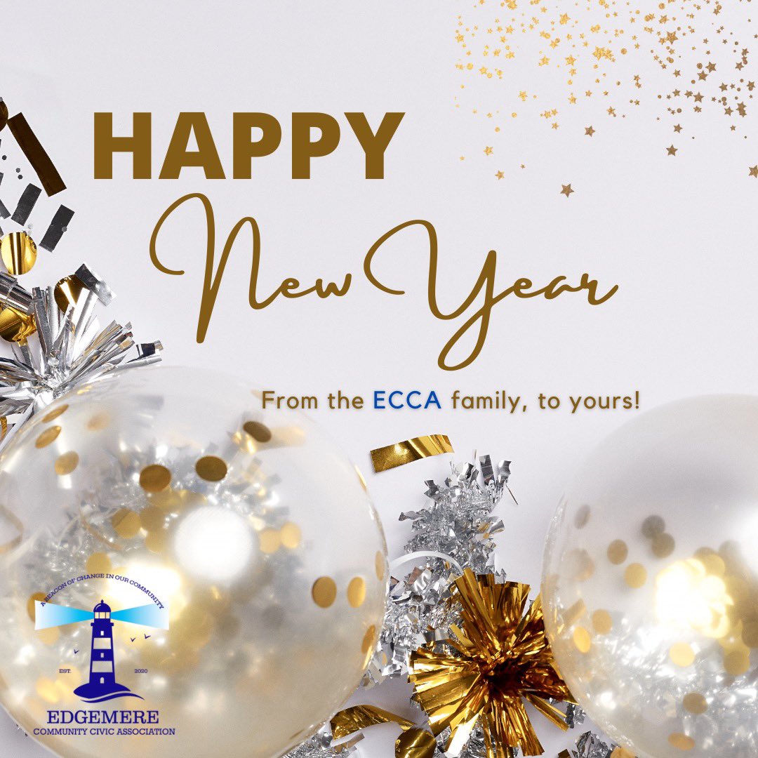 EdgemereCivic's tweet photo. As we bring in the new year, there will be some changes to ECCA. Since the inception of this civic we've had monthly meetings but that'll change to bi-monthly and our next civic meeting will be March 6th at 7pm at Beach Green Dunes Eats &amp; Arts. Peace and many blessings. 🥂 https://t.co/2DW5NBquLa