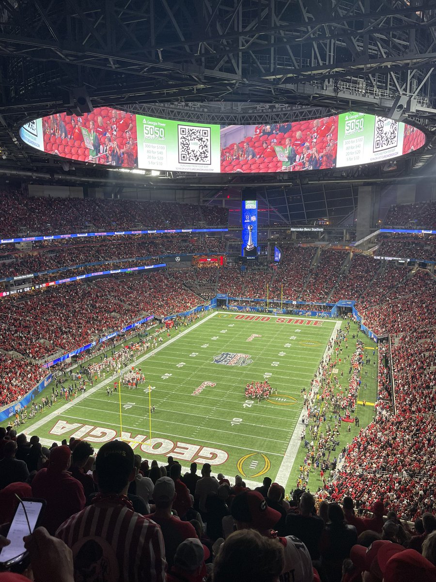 We took a 6 am flight to Georgia on Saturday and are currently on our 6 am flight back to Florida. Win or lose, it was worth it!! #BuckeyeNation #PeachBowl2022