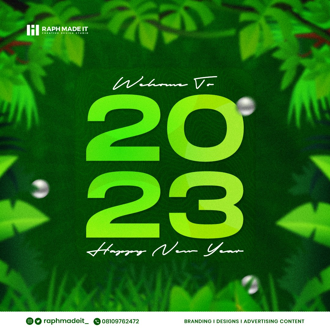 raphmadeit's tweet photo. We've made it to 2023 and by God's grace, this is going to be a good year. 🍀
.
Thank you for being you, happy new year. ❤️ 🎉
.
#newyear #newyeardesign #HappyNewYear2023 #xmasdesign #merrychristmas
#branding  #brandidentitydesigner #branddesign #branddesigner #raphmadeit https://t.co/8PQPK9tmx0