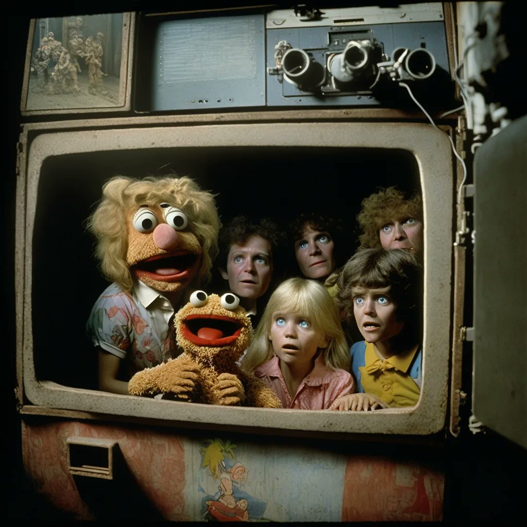 AxelKuschevatzk's tweet photo. "Village of the Muppets", la nueva película de Wes Anderson donde homenajea a dos de sus cineastas favoritos: Jim Henson y John Carpenter.

#ai #aiart #Muppets #WesAnderson #JimHenson #JohnCarpenter #horrorfilm #películasquenoexisten https://t.co/5POCMVIEXw