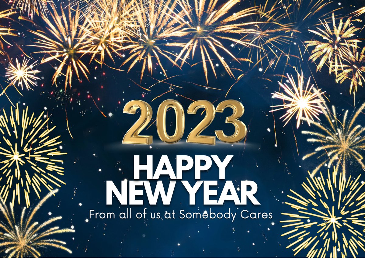 SomebodyCaresSC's tweet photo. HAPPY NEW YEAR!

We are so thankful for what we have been able to achieve this last year and we wouldn’t have been able to do this without our amazing dedicated staff and volunteers but also to you as a community who support us, fundraise for us, donate to us and shop with us. https://t.co/ozaktiuB3t