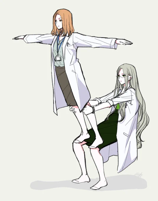 [創作大人百合?]2人一組でやってみましょう。#無責任会社サタデー 