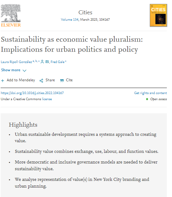 Dr Laura Ripoll González (@lauraripollgonz) on Twitter photo Happy New year! <a href="/Tetravaluation/">Fred Gale</a> and I starting the year strong with a new publication in #cities. <a href="/c40cities/">C40 Cities</a> <a href="/CitiesResearch/">Cities Research</a> <a href="/ESSB_Erasmus/">ESSB_Erasmus</a> <a href="/Brandsus1/">BRANDSUS, place branding, sustainability, regions</a>
You can find it #openaccess here: sciencedirect.com/science/articl… Happy New year! <a href="/Tetravaluation/">Fred Gale</a> and I starting the year strong with a new publication in #cities. <a href="/c40cities/">C40 Cities</a> <a href="/CitiesResearch/">Cities Research</a> <a href="/ESSB_Erasmus/">ESSB_Erasmus</a> <a href="/Brandsus1/">BRANDSUS, place branding, sustainability, regions</a>
You can find it #openaccess here: sciencedirect.com/science/articl…