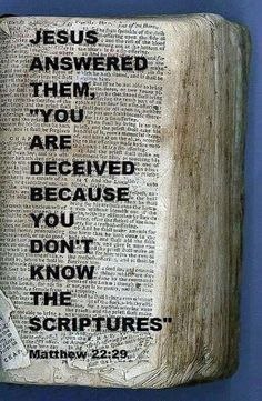 Start 2023 off right.  Know the scriptures so when evil comes knocking, you know exactly how to defeat it.

#DontBeDeceived