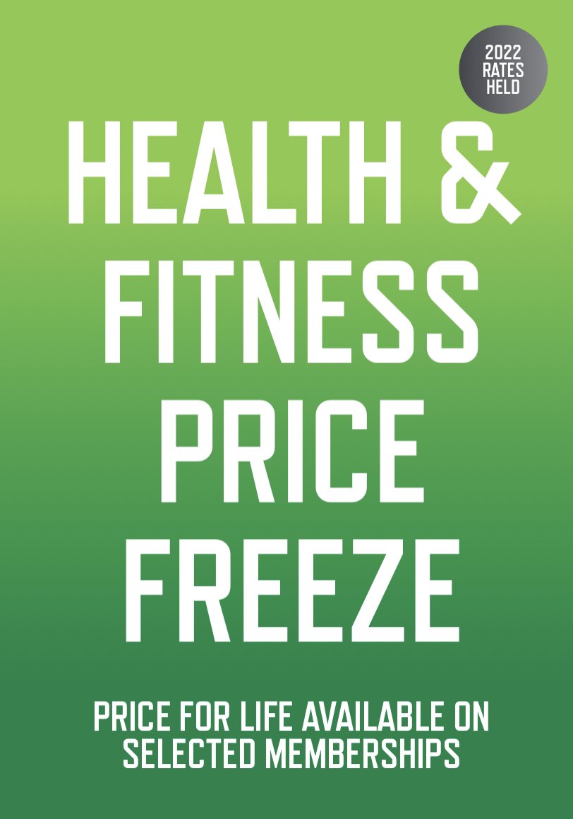 tmactive leisure facilities on Twitter "We’ve got a price freeze on our headline Health