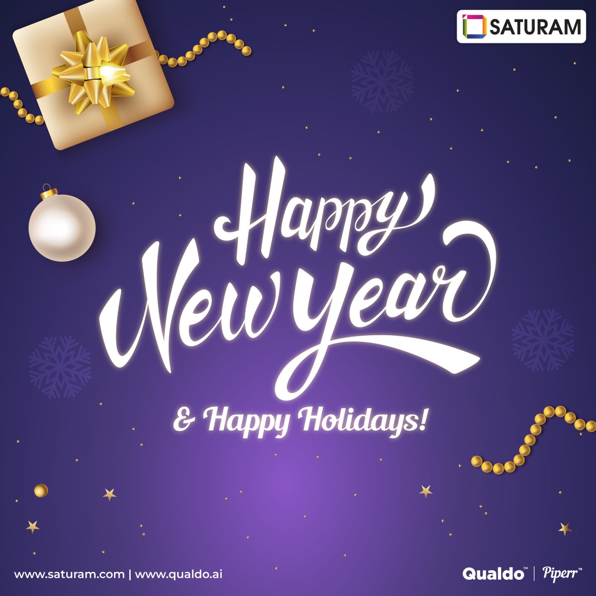 Saturam's tweet image. Saturam wishes a happy new year to everyone. 

#newyear2022 #newyear #saturam #qualdo
