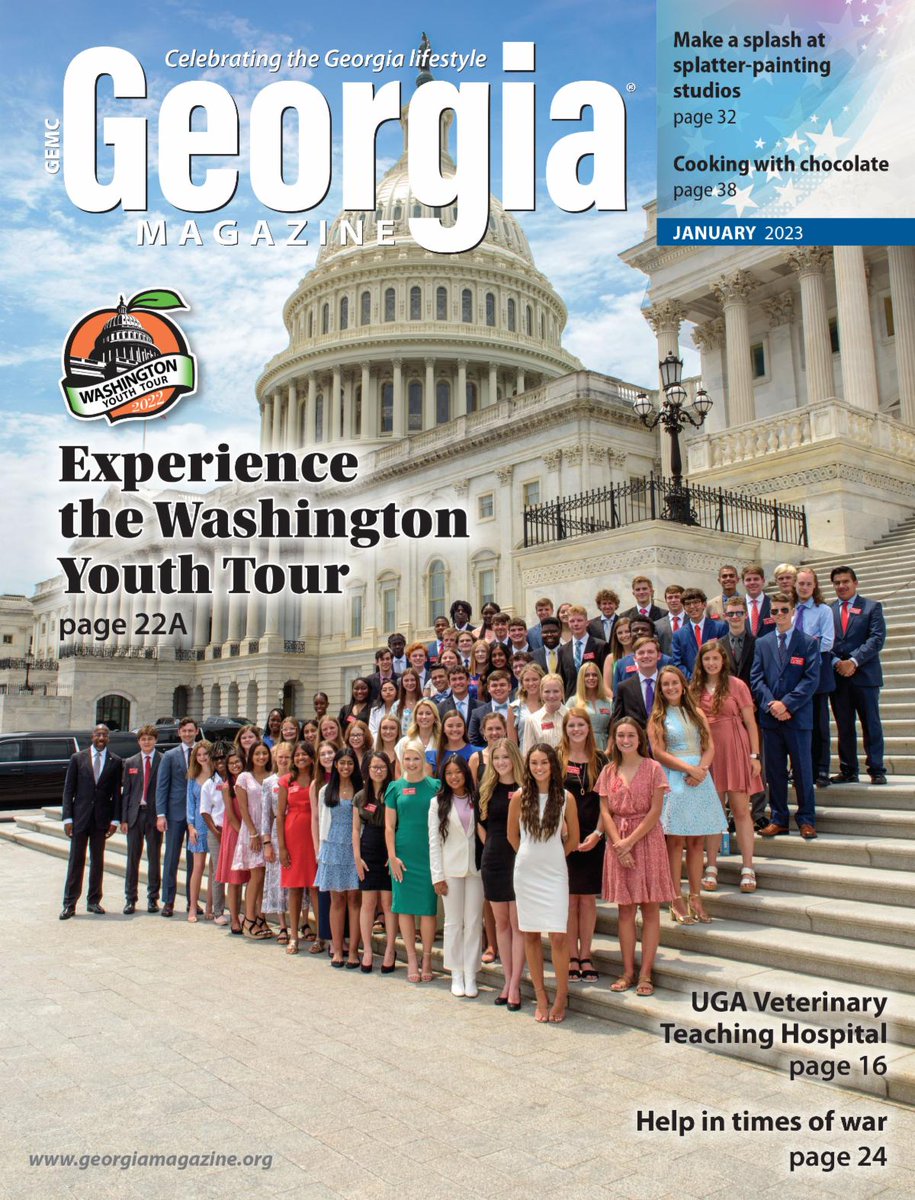 Georgia Magazine (@georgiamagazine) on Twitter photo Happy New Year! Read about the Washington Youth Tour's return, <a href="/ugavetmed/">UGA College of Veterinary Medicine</a>, <a href="/CobbSchools/">Cobb County Schools</a> Innovation & Technology Academy, Georgians helping Ukrainians, service clubs, splatter-painting studios, chocolate recipes & more in January's issue. bit.ly/gmg0123 Happy New Year! Read about the Washington Youth Tour's return, <a href="/ugavetmed/">UGA College of Veterinary Medicine</a>, <a href="/CobbSchools/">Cobb County Schools</a> Innovation & Technology Academy, Georgians helping Ukrainians, service clubs, splatter-painting studios, chocolate recipes & more in January's issue. bit.ly/gmg0123