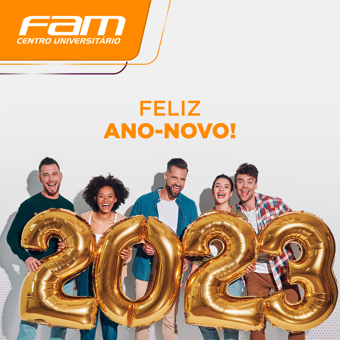 vemprafam's tweet photo. O Centro Universitário FAM deseja a todos um feliz Ano-Novo! Agradecemos a parceria durante 2022 e esperamos que 2023 seja um ano de grandes realizações. 🧡🎉
#FAM #VempraFAM #AnoNovo #BoasFestas https://t.co/Nu6WFU1L4t