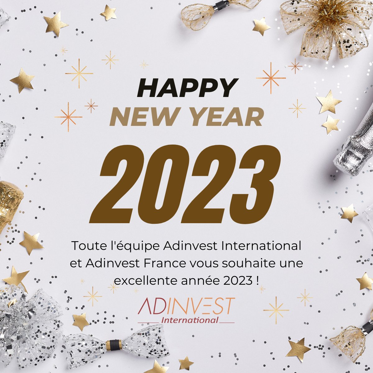 🎉 HAPPY NEW YEAR 🎉

Que cette nouvelle année vous apporte la réussite, la santé et la prospérité que vous méritez. 

#1janvier #AdinvestInternational #nouvelannée #2023 #business