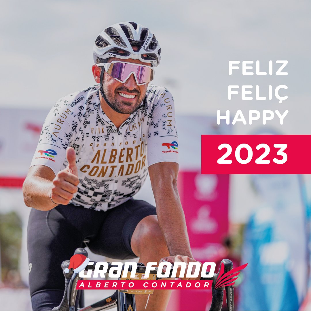gfcontador's tweet photo. Feliç any nou! Els nostres millors desitjos.

#AlbertoContador #TotalEnergiesGFAlbertoContador #quererespoder #GranFondo #GranFondoAlbertoContador #GFContador #ciclismo #cycling #bike https://t.co/YDrDaDcs5D