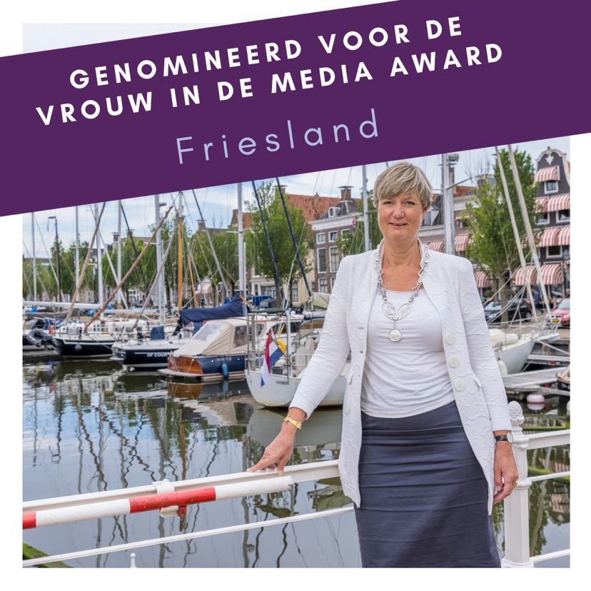 Ina Sjerps, onze markante, krachtige uitgesproken en wijze burgemeester is genomineerd voor de Vrouw in de Media-award. Dat verdient ze en Harlingen evenzo. Stemt allen op onze Ina!

Tot en met 14 januari kan er per provincie gestemd worden op vrouwindemedia.nl.