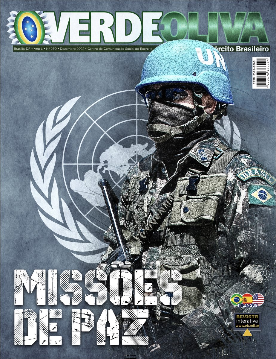exercitooficial's tweet image. Saiba mais sobre a participação do Exército nas Missões de Paz, tema de capa da última edição da Revista Verde-Oliva: mla.bs/9af19db8

#BraçoForte
#MãoAmiga
#RevistaVO