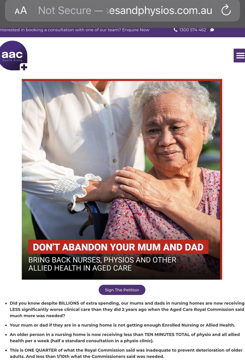 Know someone who lives or works in a nursing home ? Did you know thousands of enrolled nurses, physios and allied health lost/losing jobs, older ppl not getting care they need ? In 2023 we need to bring them back before it’s too late. Sign petition at bringbacknursesandphysios.com.au
