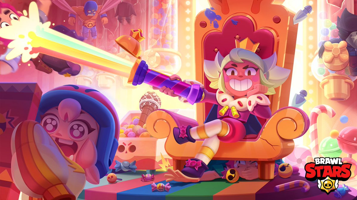 brawlstarsfr's tweet photo. Mandy, le brawler au tempérament aigre-doux, débarque dès demain avec la nouvelle saison #CandyLand !🍬

N'oubliez pas de finir vos quêtes en cours ! https://t.co/hFbjPrwyLw