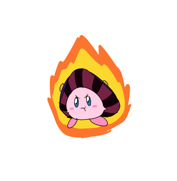 kirby no humans blue eyes solo simple background white background fire full body  illustration images
