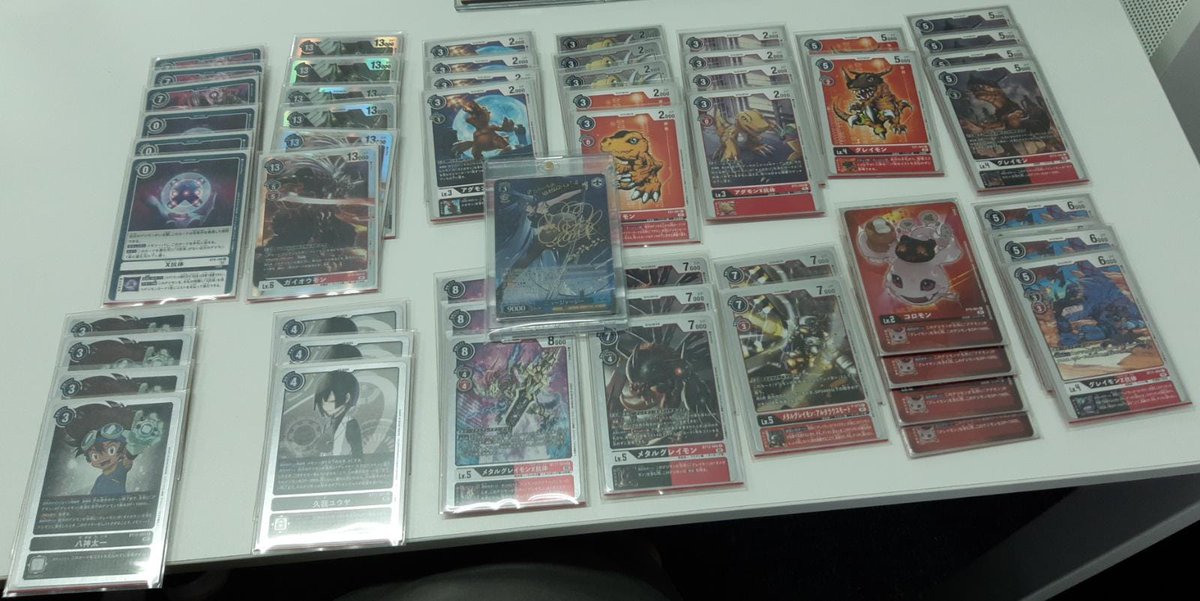 UnkerRobin's tweet photo. DC-01 tournament at Rowell

Swiss BO3, 4 Rounds

1st: Xros Hunter piloted by Yuan Qi
2nd: BeelzeX piloted by Clarence
3rd: Black WargreyX piloted by Jia Wang
4th: Blue Flare piloted by Shin

#デジモン 
#デジカ 
#デジモンカードゲーム
#EX04 https://t.co/ffuaUPJ0jT