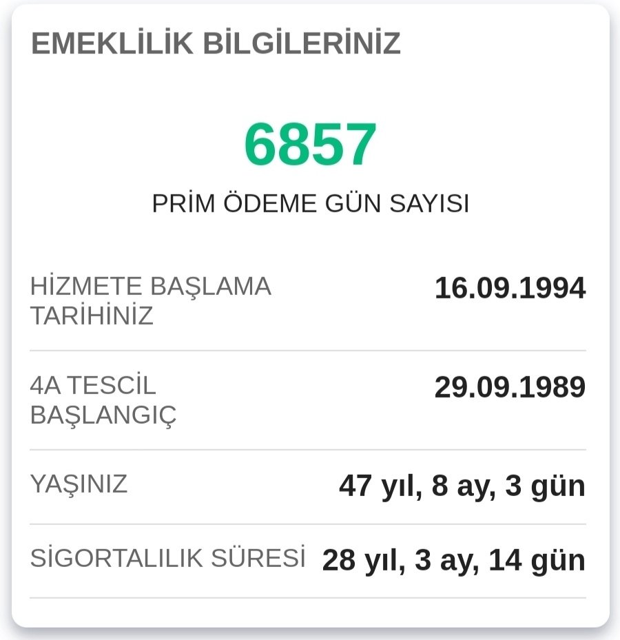 13 yaşından beri çalışırım ama emekli olamıyorum çünkü son 10 yılım bağ-kur
Ne iş verenim ne Holding sahibi kendim çalışıyorum çünkü çoğu firmalar SSK mı yatırmamıştı şimdi ise 47 yaşındayım emekli olamıyorum #EYT böyle mi çözülür sn <a href="/vedatbilgn/">Vedat Bilgin</a>
#BagkurPrimiEsitlensin
#eytbağkur