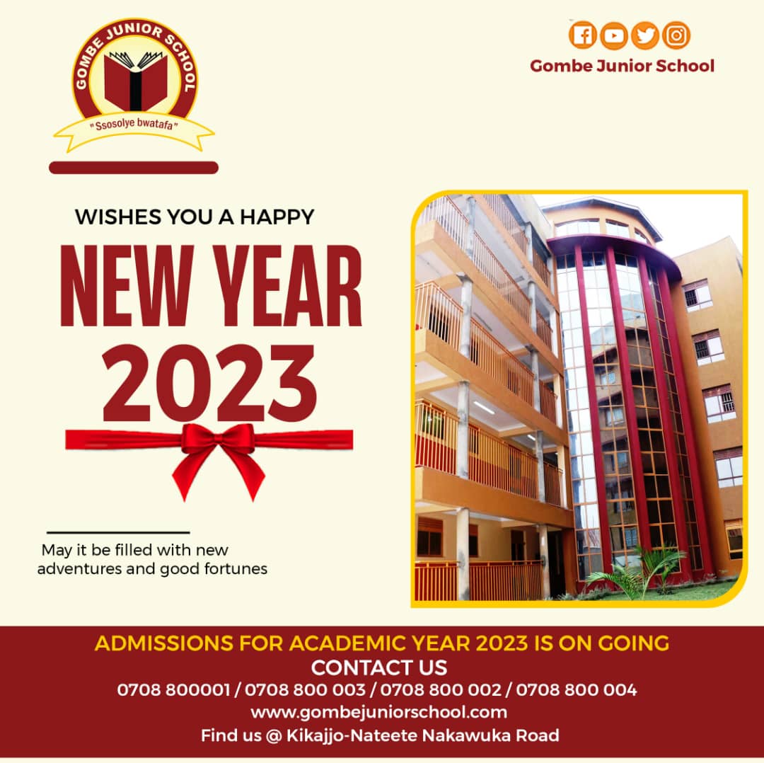 GombeJuniorSch's tweet photo. HAPPY NEW YEAR TO ALL OUR ESTEEMED CLIENTS
Our Admissions are on going for academic year 2023. https://t.co/l3MUvVT7jm
