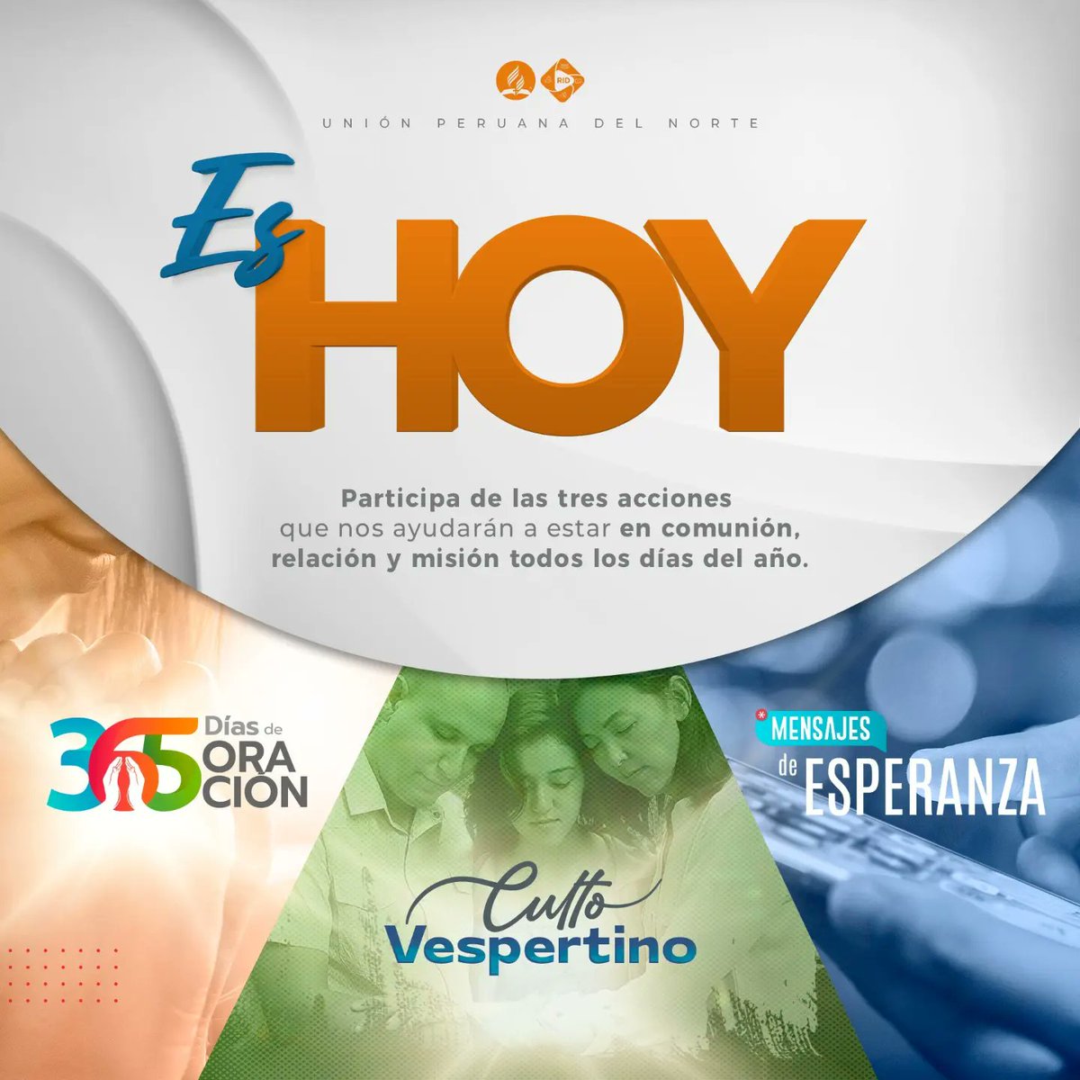 PrMontalvan's tweet photo. 📣🗓️Hoy 1 de enero 2023, iniciamos la Cadena de Oración en el marco de los 3️⃣6️⃣5️⃣ DÍAS DE ORACIÓN . Toda la iglesia en la UPN, conectada con Dios e  intercediendo por LOS MILAGROS DEL ESPÍRITU SANTO. 🙏🏻🙏🏻🙏🏻 #RID #EnfasisMisioneros
El Señor está a las puertas! https://t.co/OATqRRULvd