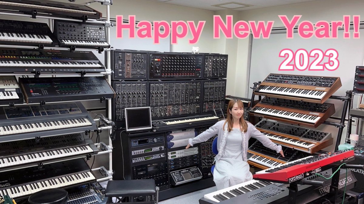 prophetRisa's tweet photo. Happy New Year!!
ラジオ関西「真夜中の音じゃらし」の2023年1回目の放送は、本日1月1日(日)25時半〜です🐰
#synthesizer #シンセサイザー 
#system700 #prophet5 #prophet10 #memorymoog #moogone #montage #nordlead #matrix12 #jupiter #emulator2 #arpodyssey #expander https://t.co/bWZOr3B7XW