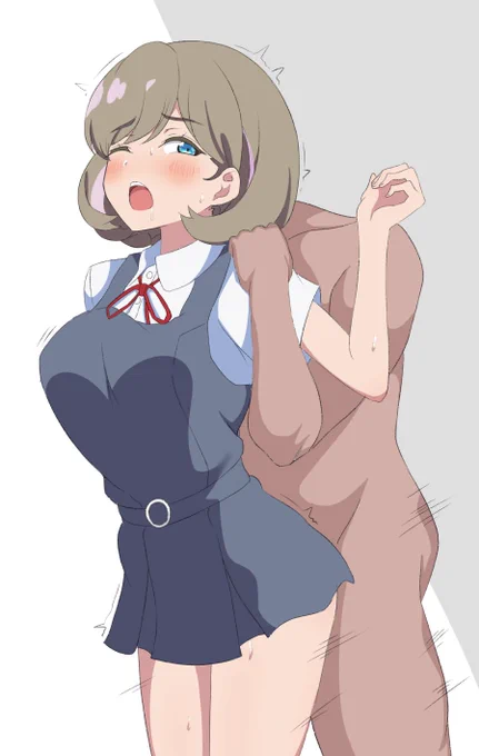 後ろから突かれる可可ちゃん 