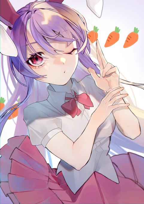 あけましておめでとうございます再掲のうどんげでお茶濁しときます今年こそは沢山絵を描きたいです 