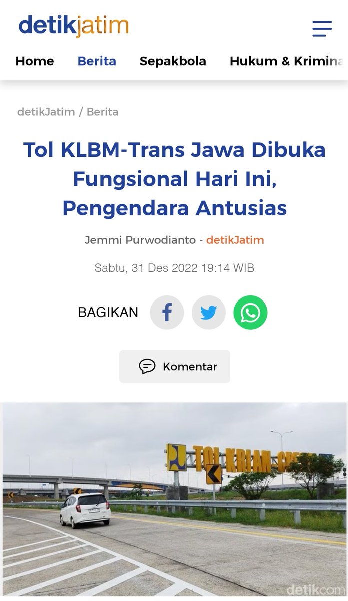 Krn tol trans jawa sdh dibangun jokowi maka nantinya Anies akan membuat Trotoar Trans Jawa krn alat tranportasi manusia yg utama adalah 'kaki'